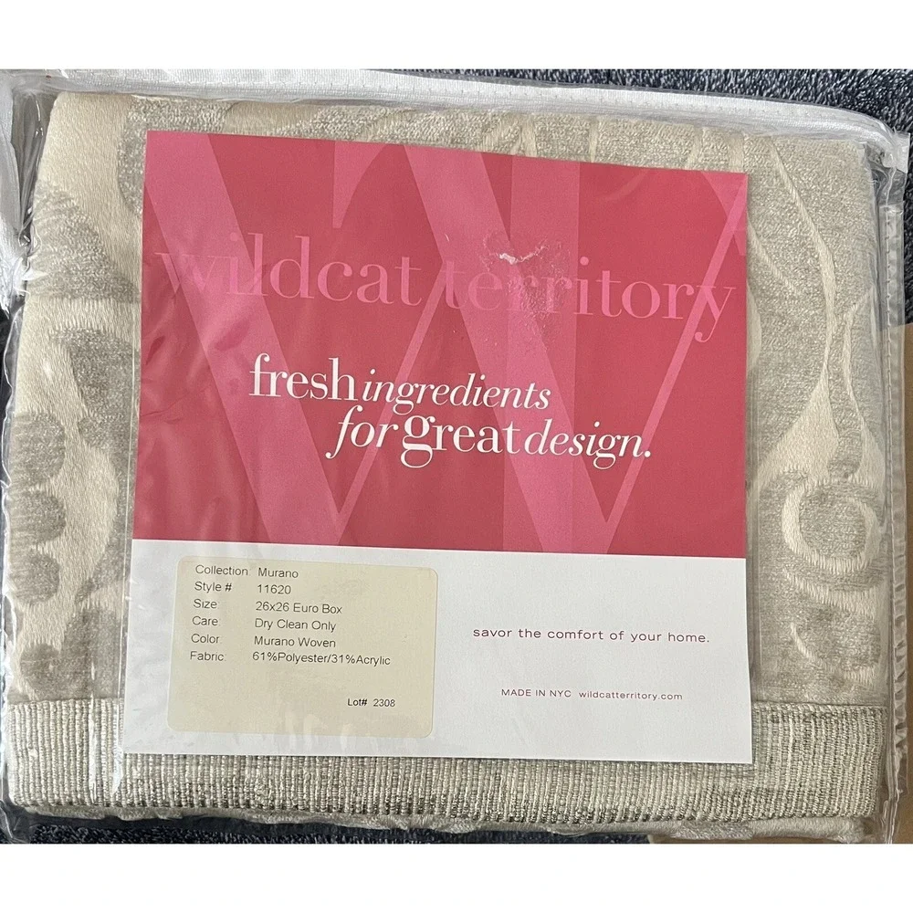 Wildcat‎ Territory Murano Collection 26x26 inch Euro Pillow Sham